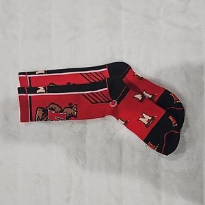 MARYLAND TERRAPINS Tailgate Fan Crew Socks Fits 5-10 Basketball NCAA